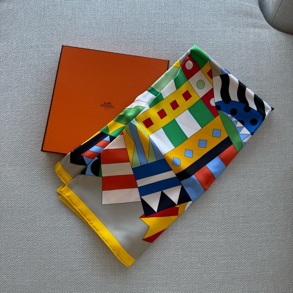Hermes silk scarf 90